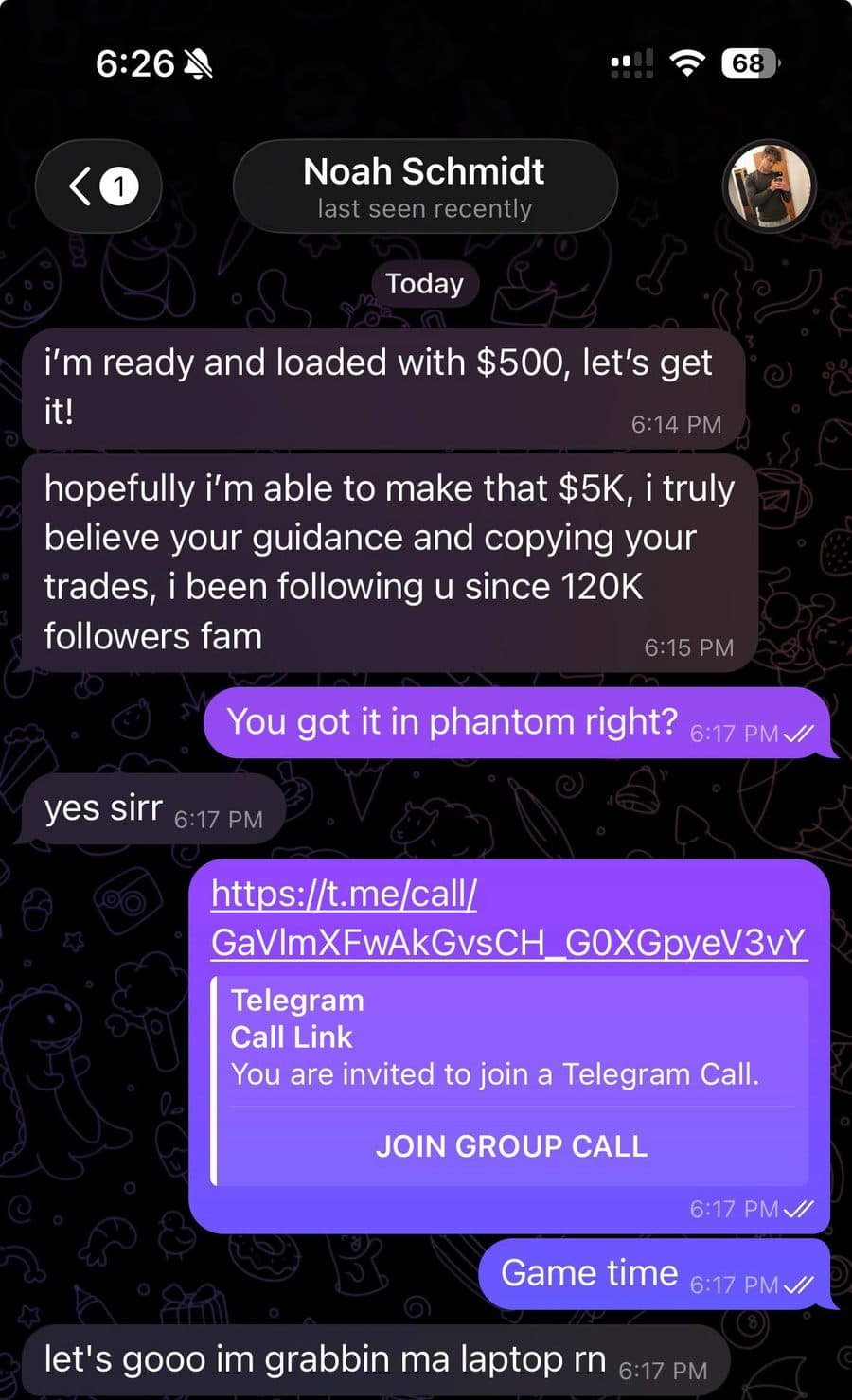 Screenshot van een communitylid dat portfoliowinst rapporteert dankzij $LIZZY