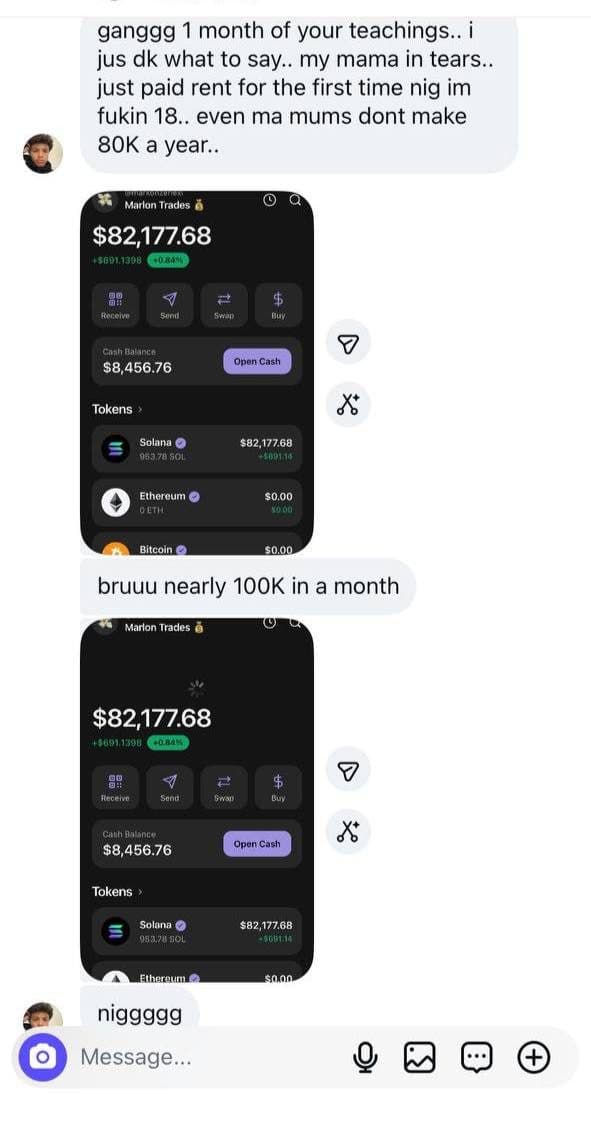 Screenshot van een communitylid dat portfoliowinst rapporteert dankzij $LIZZY
